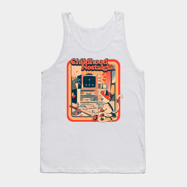 Childhood Nostalgia Orange by Tobe Fonseca Tank Top by Tobe_Fonseca